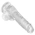 King Cock Clear 6 - sugende base, liten dildo (15 cm)