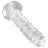 King Cock Clear 6 - sugekoppdildo (15 cm)