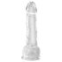 King Cock Clear 7 - sugekoppdildo med testikler (18cm)