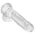 King Cock Clear 7 - sugekoppdildo med testikler (18cm)