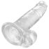 King Cock Clear 7 - sugekoppdildo med testikler (18cm)