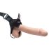 Fetish Strap-On 12 - justerbar, hul dildo (naturlig)