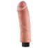 King Cock 8 - Bøybar, naturtro vibrator (25 cm)