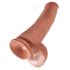 King Cock 15 - gigantisk dildo (38cm) - mørk natur