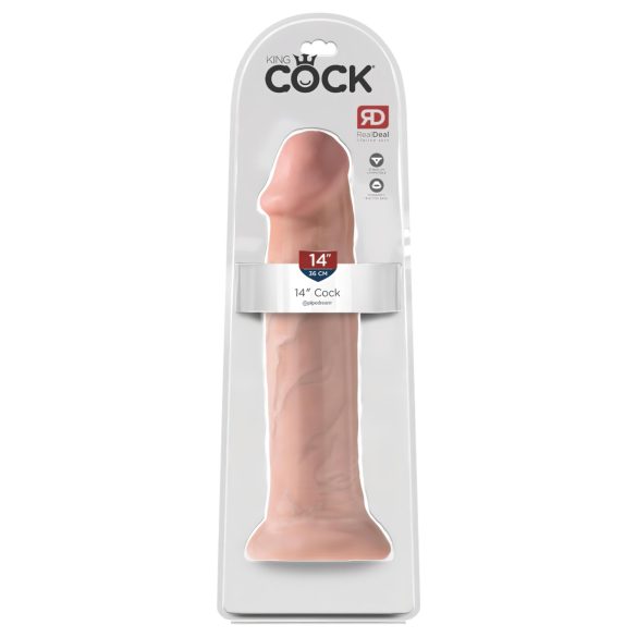 King Cock 14 - stor sugedildo (36cm) - naturlig