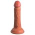 King Cock Elite 6 - realistisk sugedildo (15 cm) - mørk