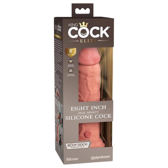 King Cock Elite 8 - Naturtro dildo med sugefot (20 cm)