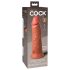 King Cock Elite 8 - sugekopp dildo (20cm) - mørk naturlig