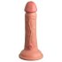 King Cock Elite 6 - realistisk vibrator 15cm (mørk naturlig)