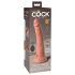 King Cock Elite 7 - sugekopp, fjernkontroll-vibrator 18cm - naturfarge