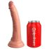 King Cock Elite 7 - sugekopp, fjernkontroll-vibrator 18cm - naturfarge