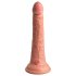 King Cock Elite 7 - sugekopp, fjernkontroll-vibrator 18cm - naturfarge