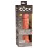 King Cock Elite 8 - naturtro vibrator 20cm (mørk naturlig)