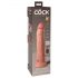 King Cock Elite 9 - sugekoppvibrator 23cm - naturtro