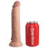 King Cock Elite 9 - sugekoppvibrator 23cm - naturtro