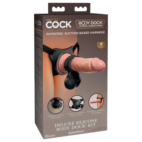 King Cock Elite Deluxe - strap-on dildo sett