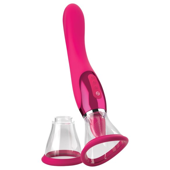 JimmyJane Apex - 2-i-1 vibrator med tunge (rosa)