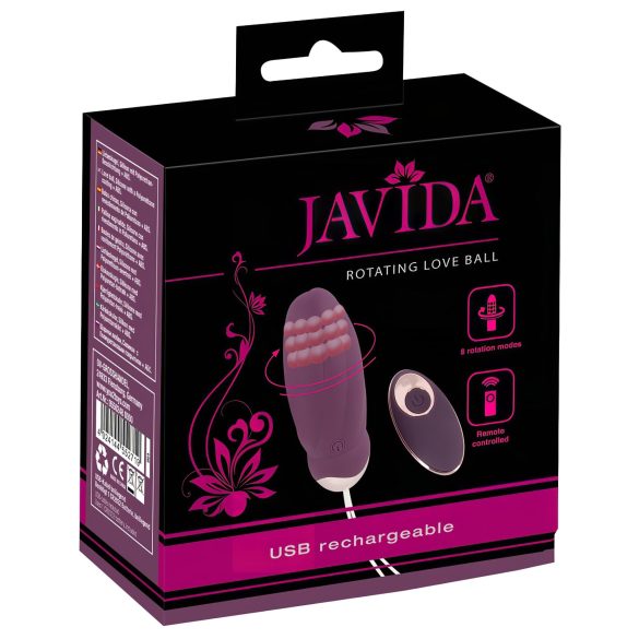 Javida - radio-kontrollert roterende perlevibrator (lilla)