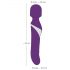 Javida Wand & Pearl - 2-i-1 masserende vibrator (lilla)