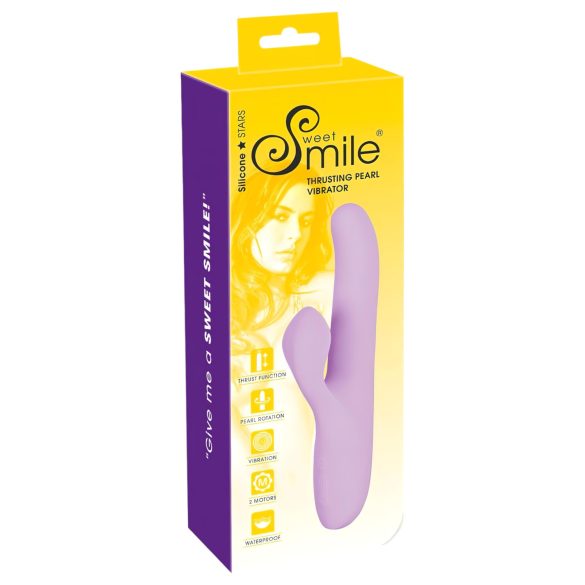 SMILE Thrusting - vibro med roterende stang og klitorisstimulator (lilla)