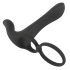 Black Velvet - oppladbar 2-i-1 parvibrator og penisring (svart)