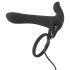 Black Velvet - oppladbar 2-i-1 parvibrator og penisring (svart)