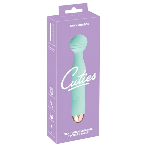 Cuties Mini Wand - oppladbar, vanntett massasjevibrator (grønn)