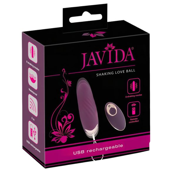 Javida Shaking Love - rystende vibrasjons-egg (lilla)