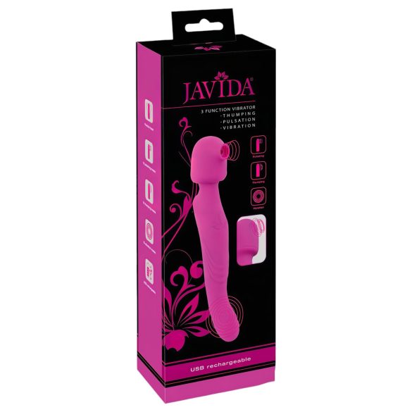 Javida Wand - 3-funksjoners massasjevibrator (lilla)