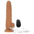 Naked Addiction Thrusting 9 - kraftig, mørk vibrator med fjernkontroll (23cm)