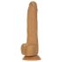 Naked Addiction Thrusting 9 - kraftig, mørk vibrator med fjernkontroll (23cm)