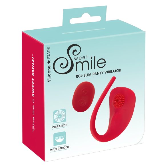 SMILE Slim Panty - fjernstyrt klitorisbrommer (rød)