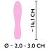 Cuties Mini 3 - oppladbar, vanntett, ribbet vibrator (rosa)