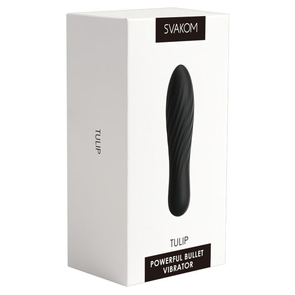 Svakom Tulip - oppladbar, mini stavvibrator (svart)