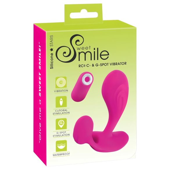 SMILE RC - oppladbar G-punkt-vibrator med fjernkontroll (rosa)