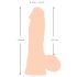 Nature Skin - Dildo med hudtekstur - 20 cm (natur)