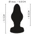 ANOS - Myk og rillet anal dildo - 5cm (svart)