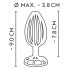 ANOS Metal sølv - analplugg med metallbur (3,8cm)