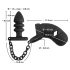 Black Velvet - Silicone Cock Cage with Anal Plug (Black)