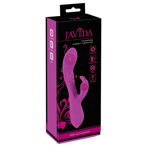 Javida Thumping Rabbit - 3-motors klitorisvibrator (lilla)