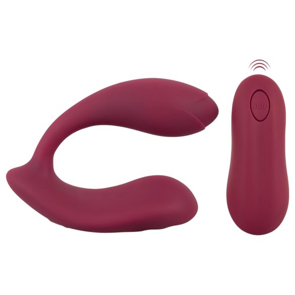 You2Toys Rosenrot - trådløs, oppladbar påsettbar vibrator (rød)