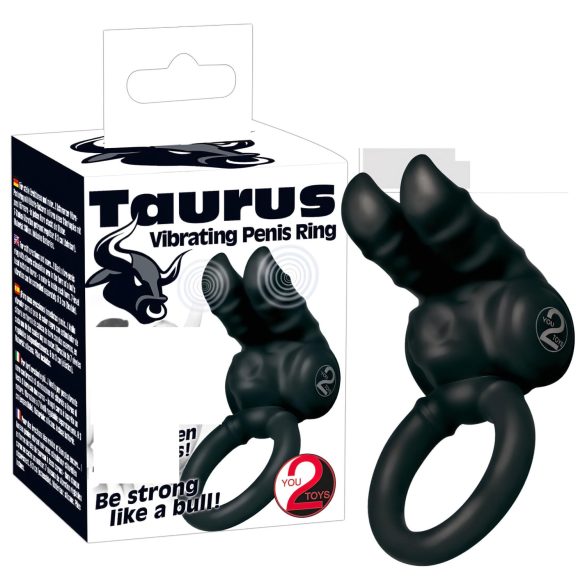 You2Toys Taurus dobbeltmotor penisring (svart)