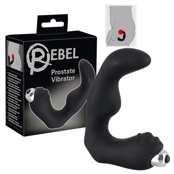 Rebel - Bøybar prostata-vibrator (svart)