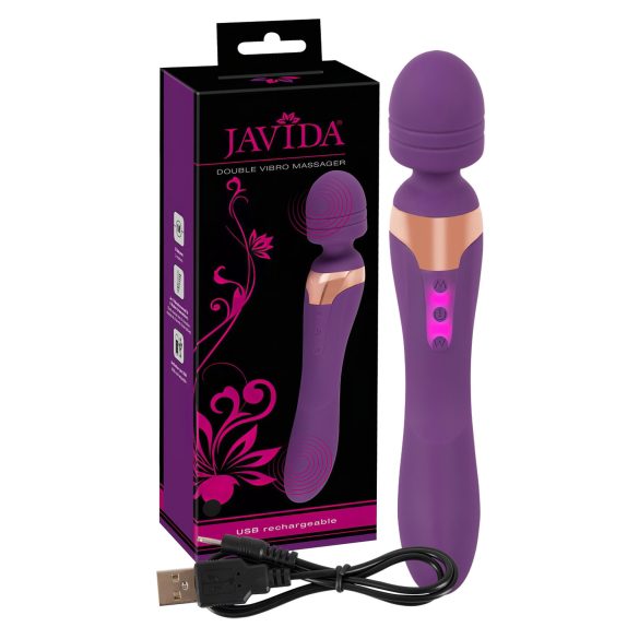 Javida Double – Massasjevibrator (lilla)