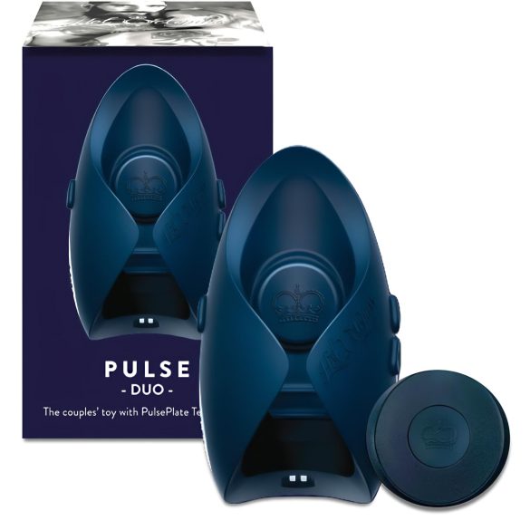 Pulse III Duo - batteridrevet masturbering og parvibrator (gråblå)