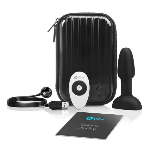 b-Vibe Rimming - roterende perlevibrator for analsex (svart)