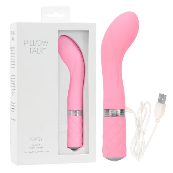 Pillow Talk Sassy - Oppladbar G-punktvibrator (rosa)