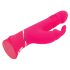 Happyrabbit Thrusting - Oppladbar, rosa dildo med klitorisstimuli