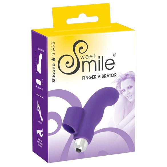 SMILE Finger - bølgete silikon fingervibrator (lilla)