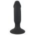 Black Velvet - Oppladbar analvibrator med penis (svart)